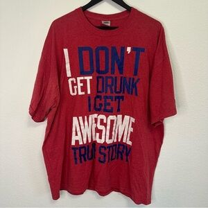 Men’s Gildan Heavy Cotton Graphic T-Shirt Red – Size 2XL